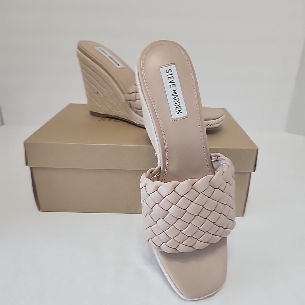 Steven Madden Udele Sandal‎ Blush Size 9.5 Espadrille Wedge